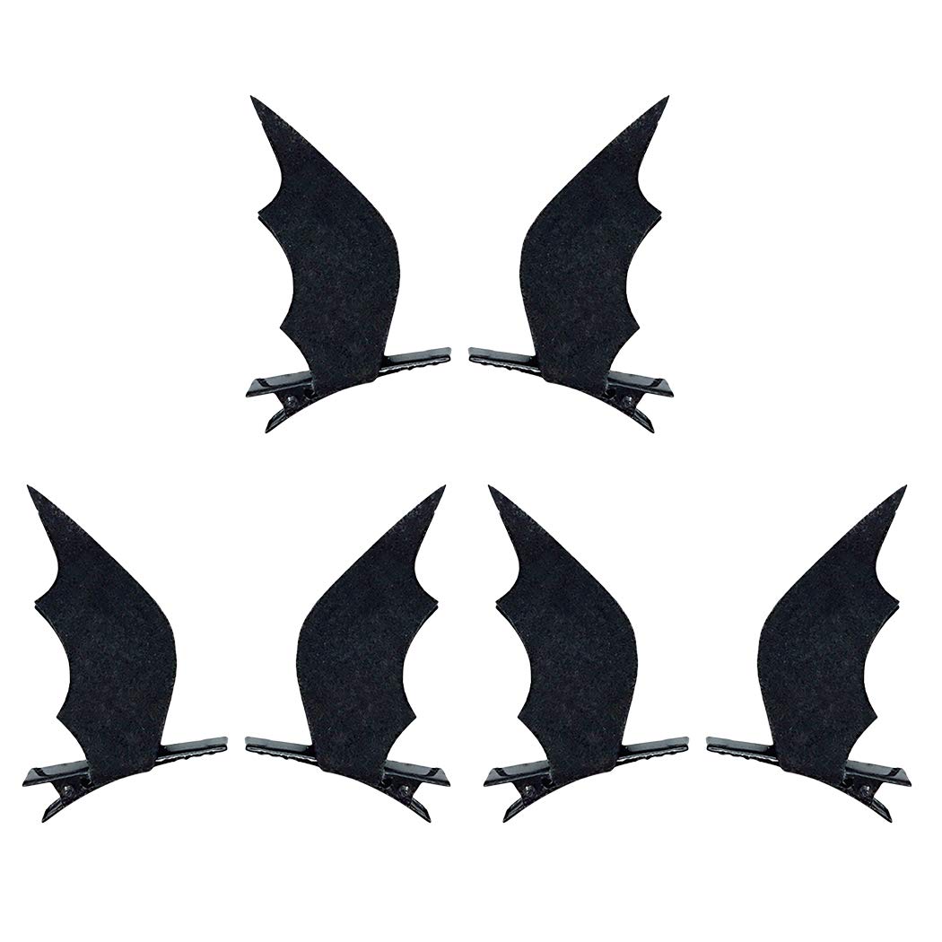 Fascigirl 6PCS Hair Clip Party Hair Pin Bat Wings Hair Barrette Hair Pin for Halloween