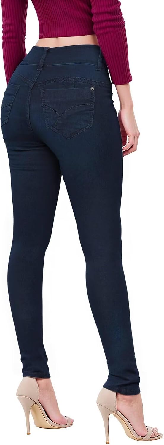 Hybrid & Company Women's Stretch Butt Lift Jeans | Super stretchy denim fabric, butt-lifting fit, skinny silhouette, comfortable design, suitable for daily and casual wear