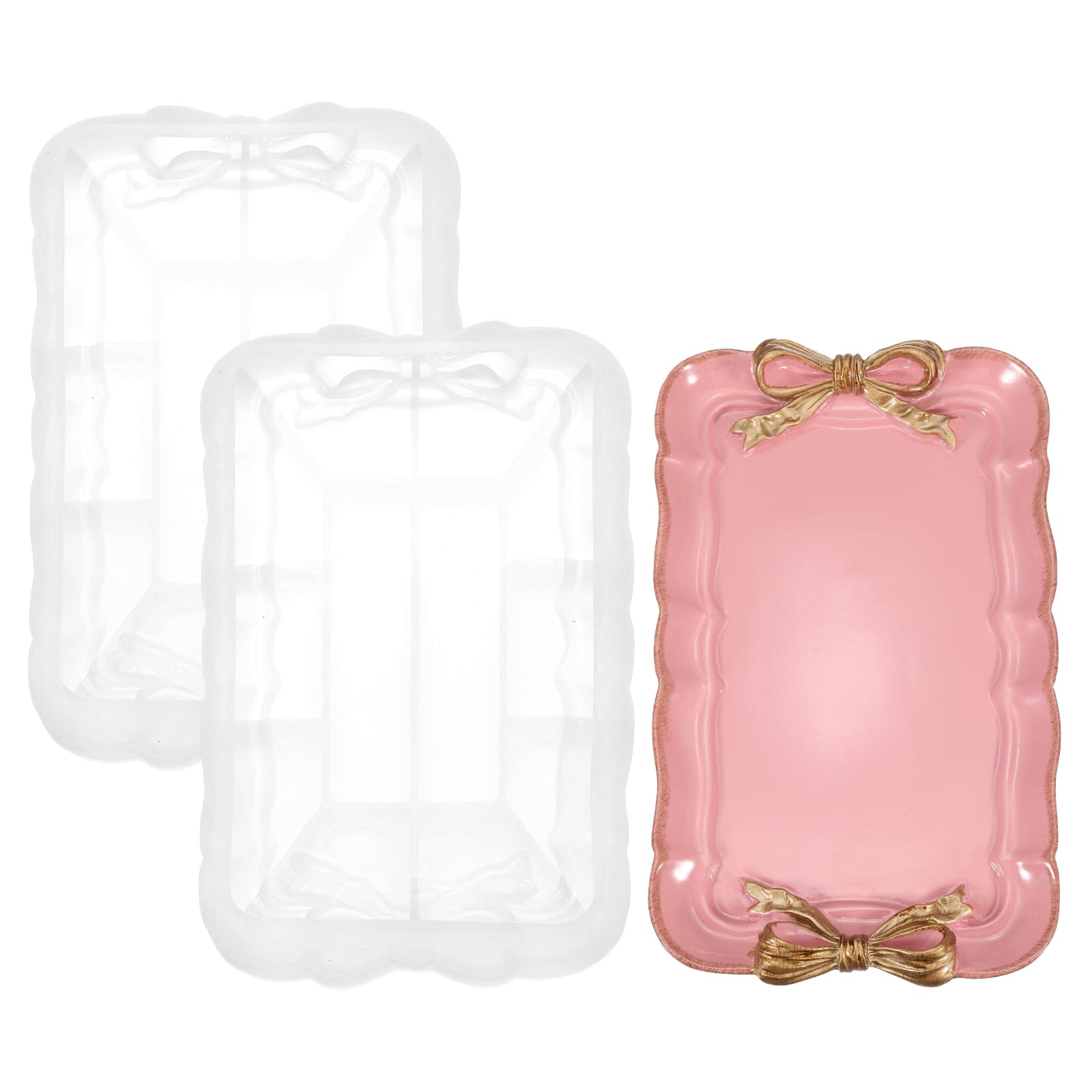 Moule résine boîte bijoux au design de nœud pour décoration de maison créative