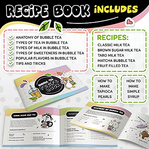 2Pack Reusable Bubble Tea Cup Set 22oz Glass Boba Tea Cups with Lids