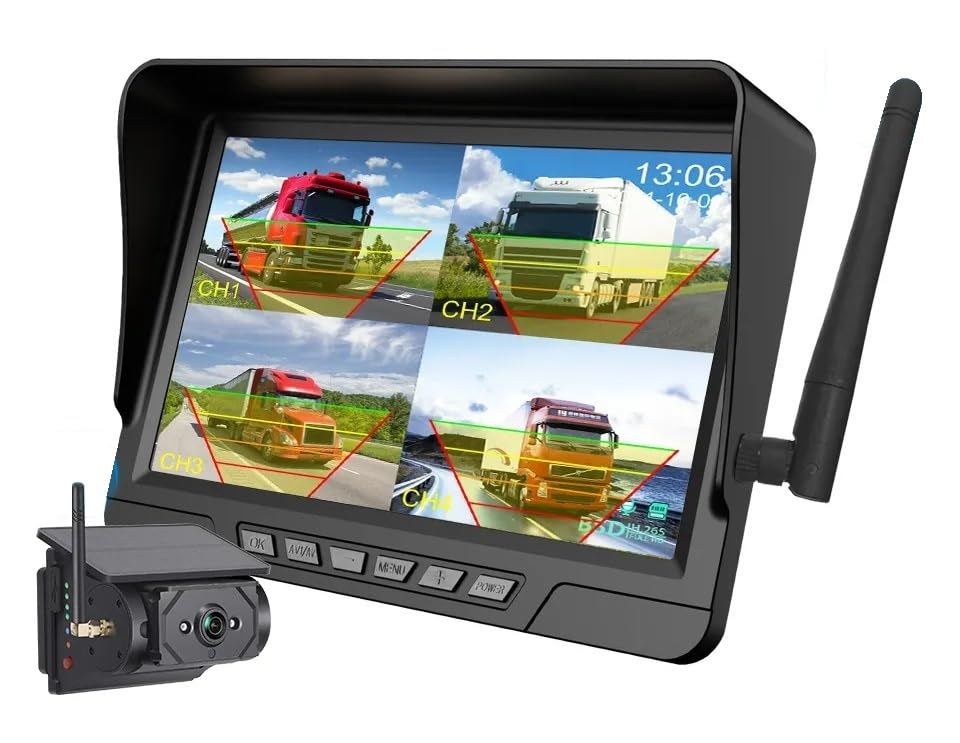 Amazon.co.jp: TK-SERVICE ワイヤレス ソーラー充電式 7インチ バック