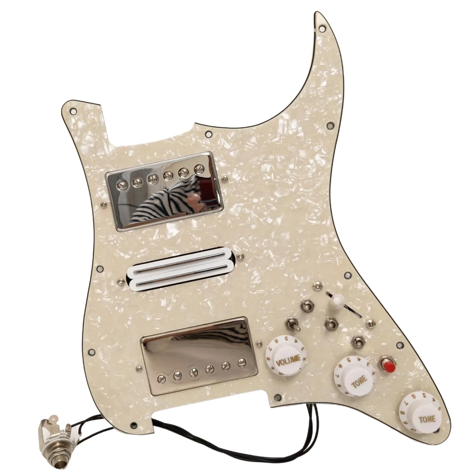 Pickguard Załadowany Do Gitary HSH Wstępnie Załadowana Maskownica Gitarowa | Zestaw przewodów rozdzielonych cewek Alnico 5 Humbucker Pickups do gitary elektrycznej