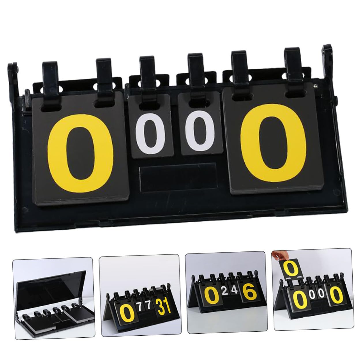 TOYANDONA Tabellone Segnapunti Portatile in PVC Utile per Basket Tennis e Altri Giochi Sportivi Facile da Usare e Durevole