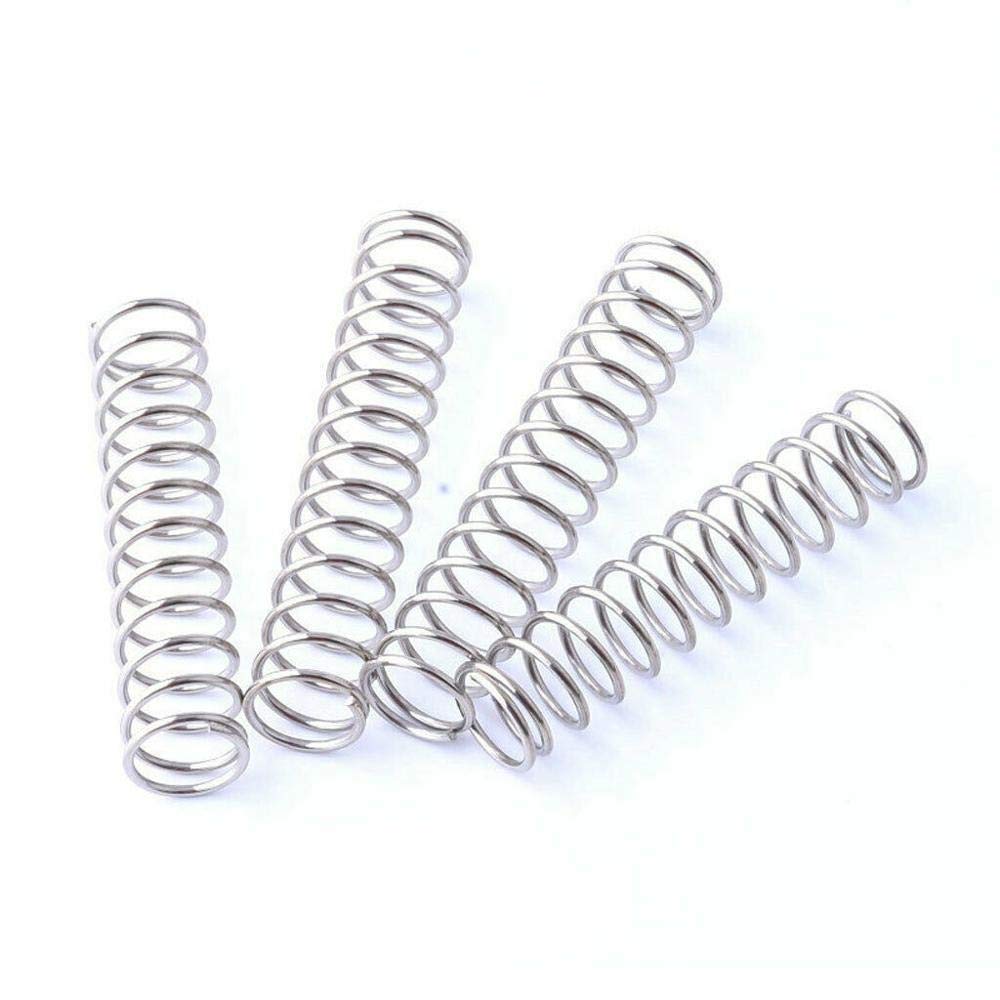 Temhyu Shuxiang-spring White Zinc Plated Tension Spring. 10Pcs. Wire Dia 0.8mm Compression Spring. Hardware Accessories Outer Dia 7mm Length 10-60mm (Length : 0.8 x 7 x 60mm)