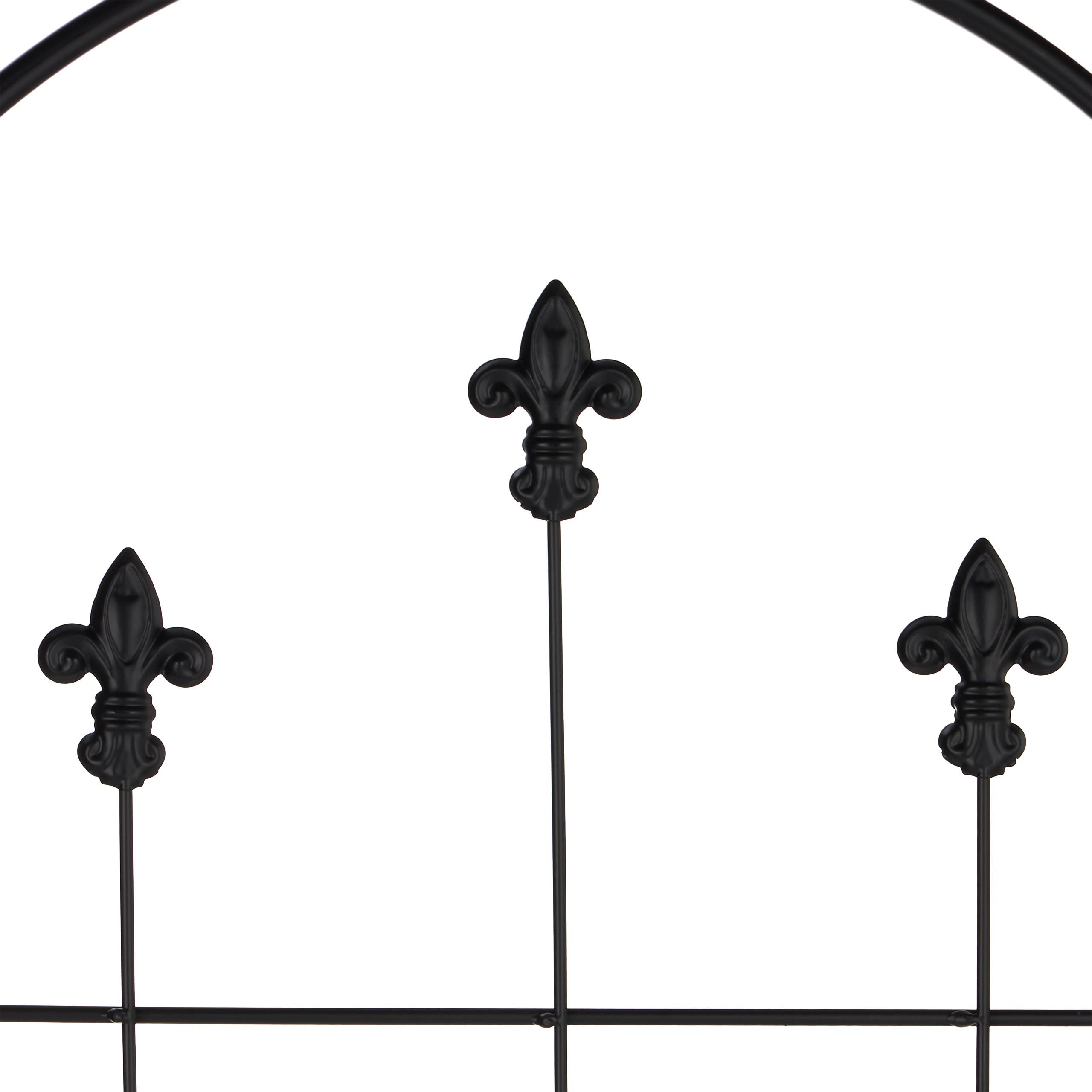Relaxdays Grigliati per Rampicanti, Set da 2, HxL 180 x 50 cm, Supporti in Metallo per Piante, Tralicci a Incastro, Nero