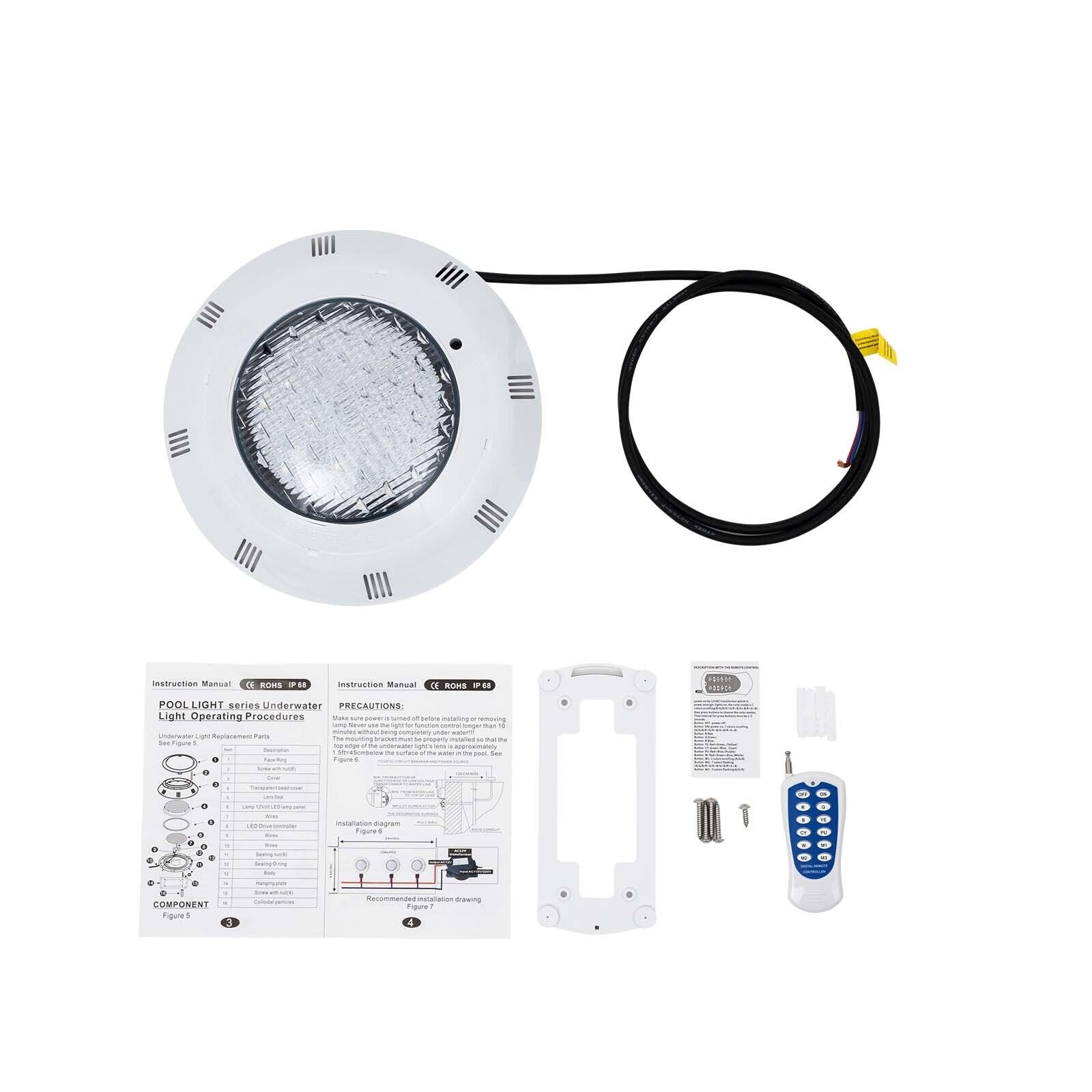 45 W LED RGB IP68 Foco subacuático para piscina luces de piscina con mando a distancia subacuática LED iluminación para piscina