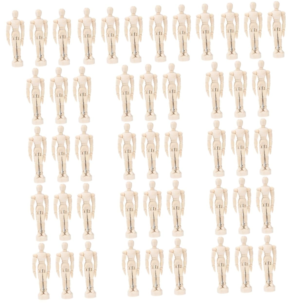 VILLCASE Lot de 16 Mannequins de Dessin en Bois Corps Flexible Et Base pour Croquis Et en 3 Pièces X 16