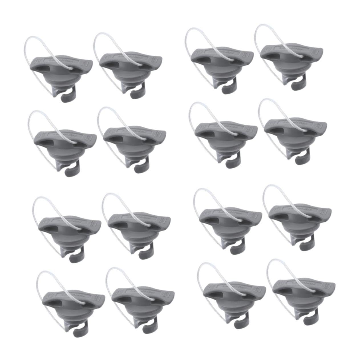 Sosoport Coperchio Valvola dell'Aria Cappucci delle Valvole Coperchio della Valvola dell'Aria Cappucci dello Stelo della Valvola dei Dadi Spina per Coperture Grigio PVC