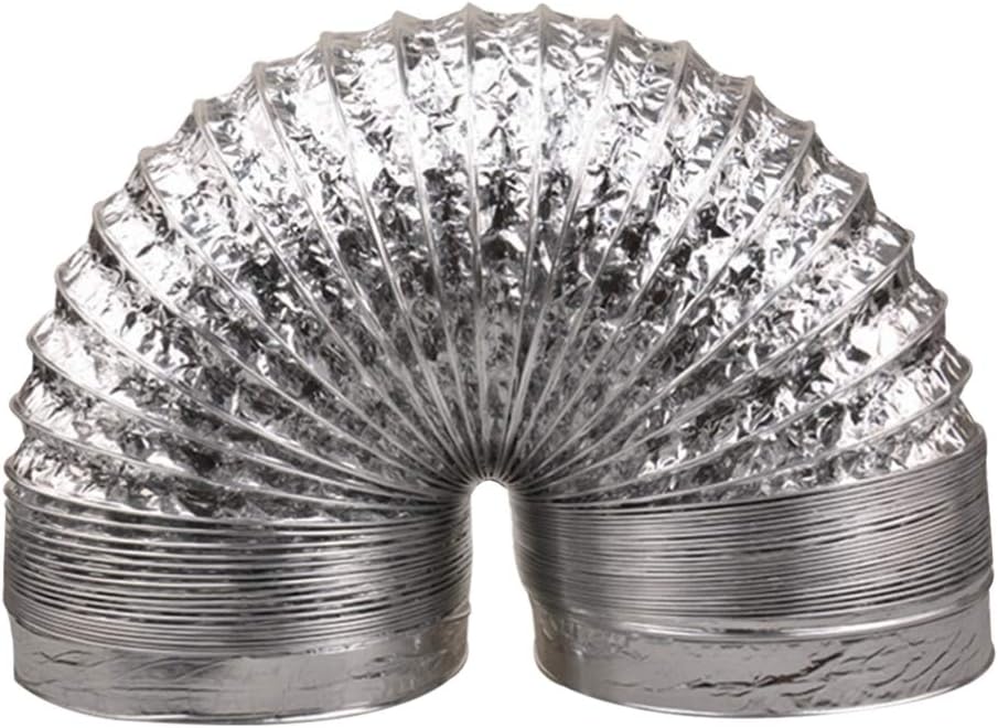 Cabilock Tubo de salida de aire de 170 mm, 1,5 m, flexible, lámina de aluminio, resistente a la temperatura, doble capa, ventilación para aire acondicionado, secadoras, campanas extractoras, secadora