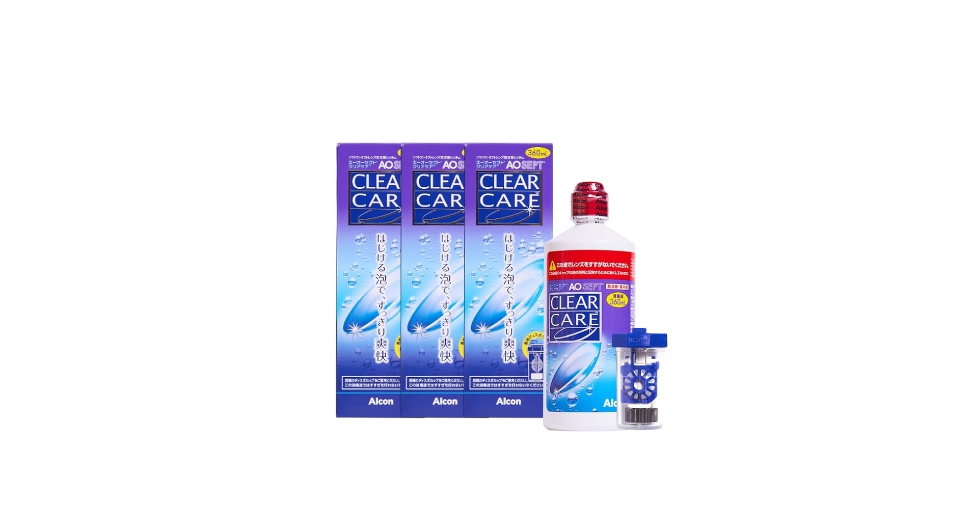 【新品10本セット】CLEAR CARE 360ml ソフトコンタクト洗浄液 Amazon | 【3本セット】AOセプトクリアケア 360ml コンタクト