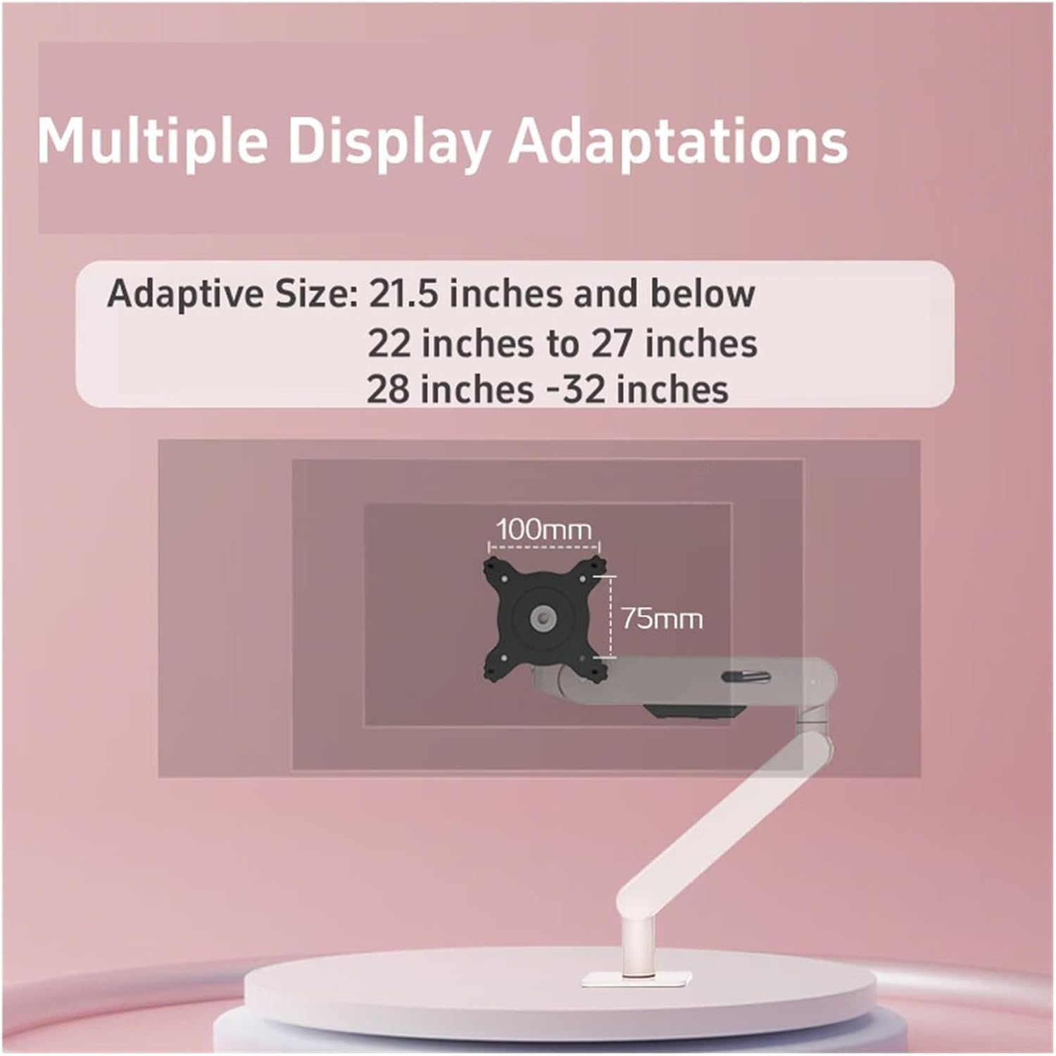 Monitor Arm Desk Stand 17" - 34" Weight Up to 19.8 lbs (9 kg) Screen Adjustable 360° Rotation(Green)