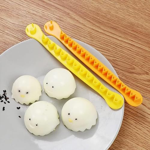 Miniatura 2 de Juego de cortador de huevos de corte elegante, cortador de huevos de encaje, herramienta de molde de utensilios de cocina, accesorios de regalo,