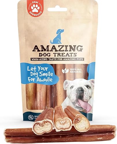 Bully Sticks extra gruesos de 6 pulgadas (50 unidades) Bully Sticks a granel para perros No oculta huesos de perro