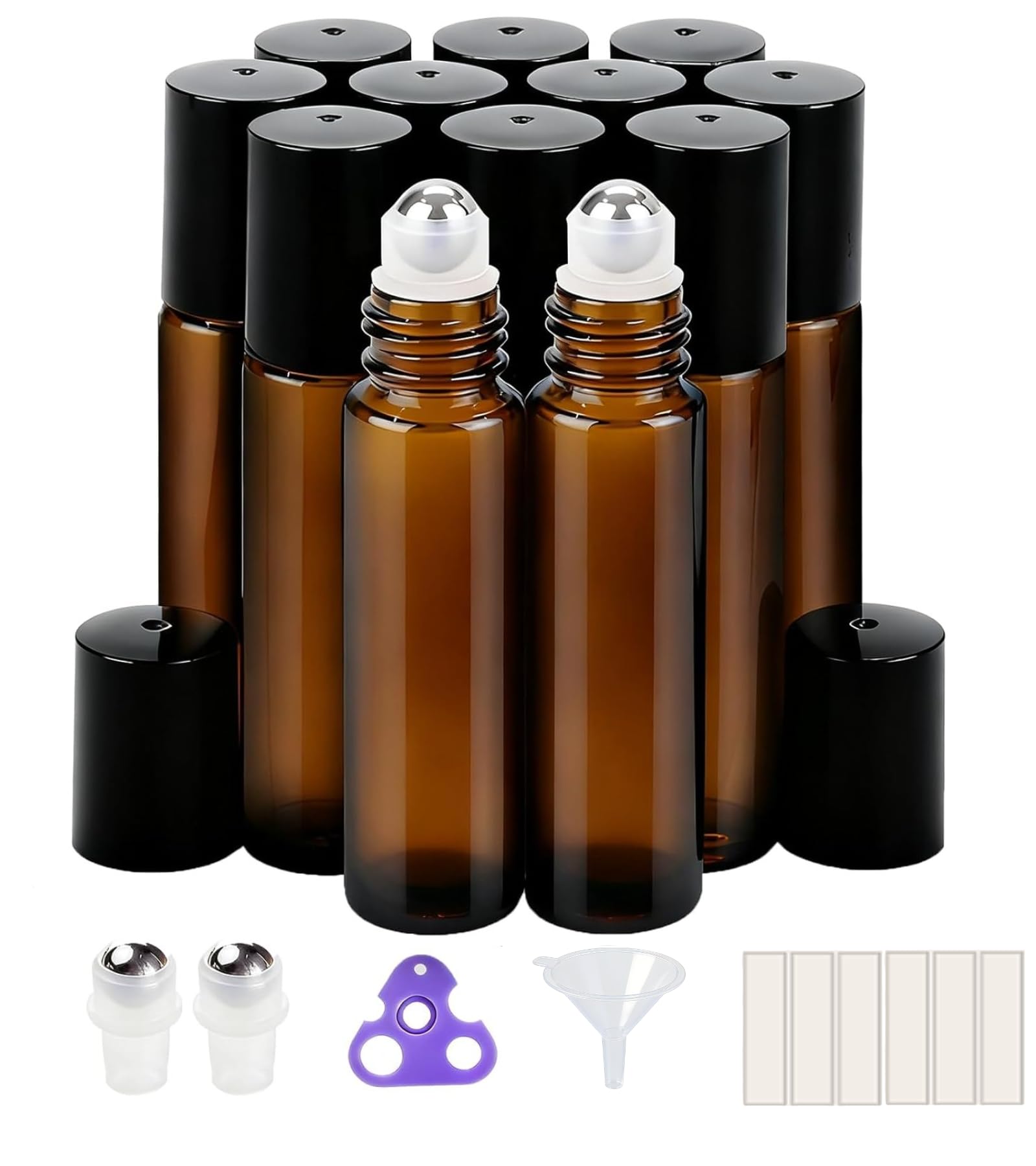 Botellas de rodillo para aceites de 10 ml herméticas que protegen tus esencias naturales