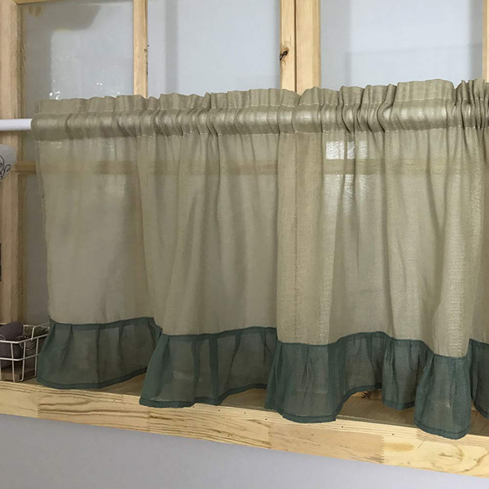 Cortina corta de cocina a prueba de polvo para ventana pequeña