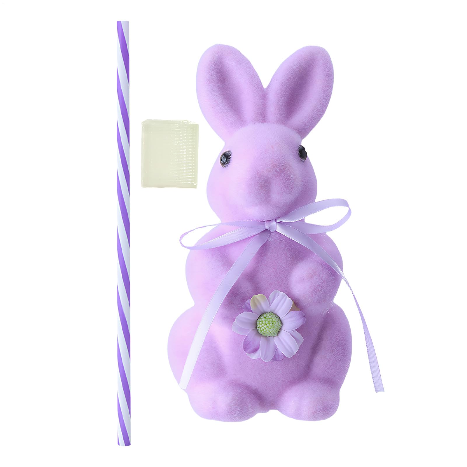 Panier de printemps et pics de Pâques lapin pour fêter le renouveau