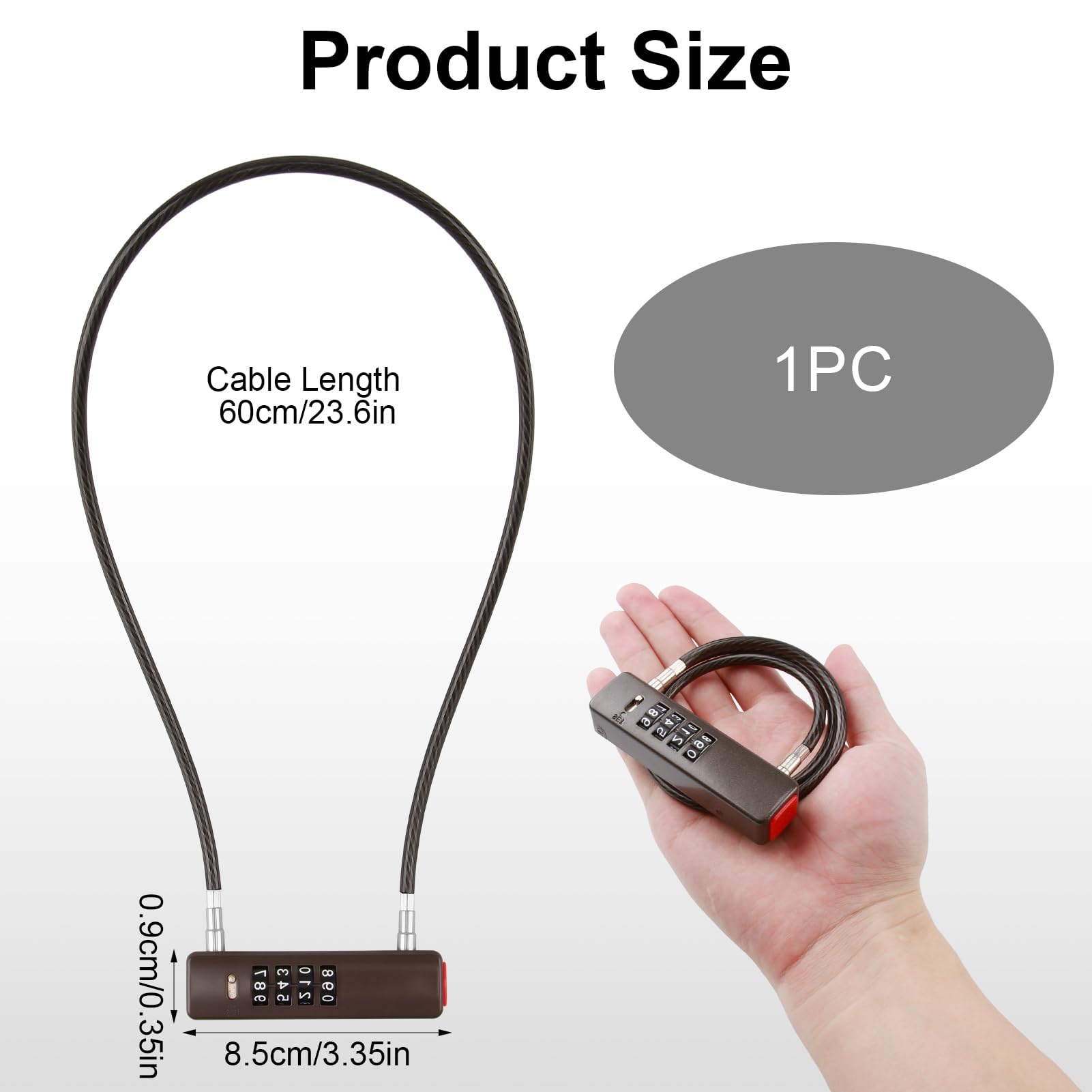 4-Digit Combination Cable Lock - Image 2