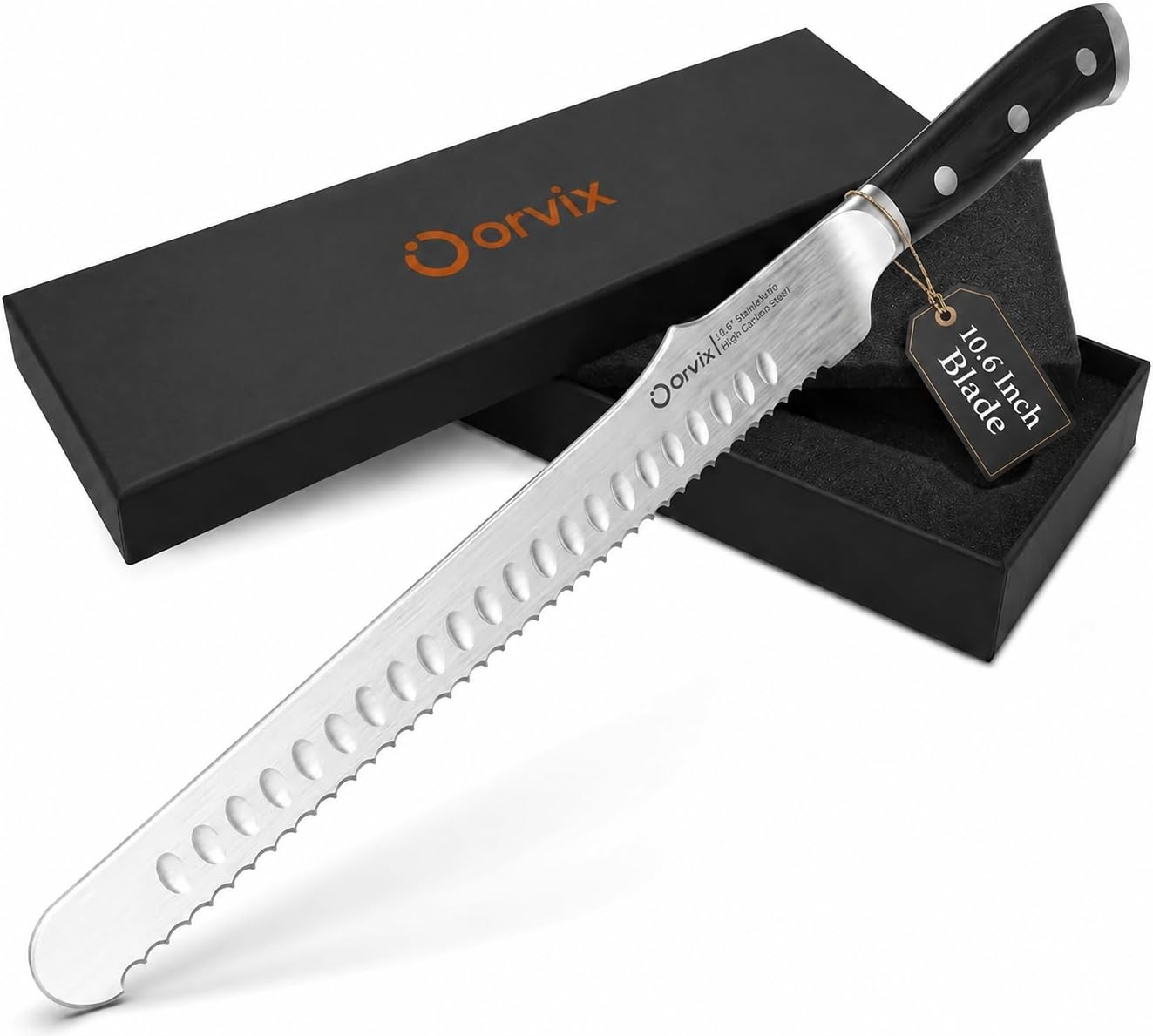 Amazon.com: ORVIX Bread Knife 10.6 Inch Serrated Blade for