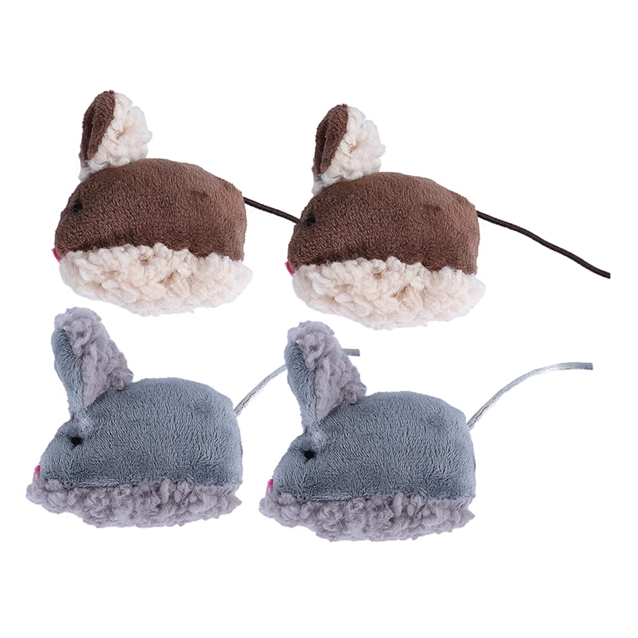 POPETPOP 16pièces Jouets pour Chats Forme De Souris Jouets Interactifs pour Chats Intérieur Stimule Instinct De Chasse Favorise Exercice Animaux De Compagnie