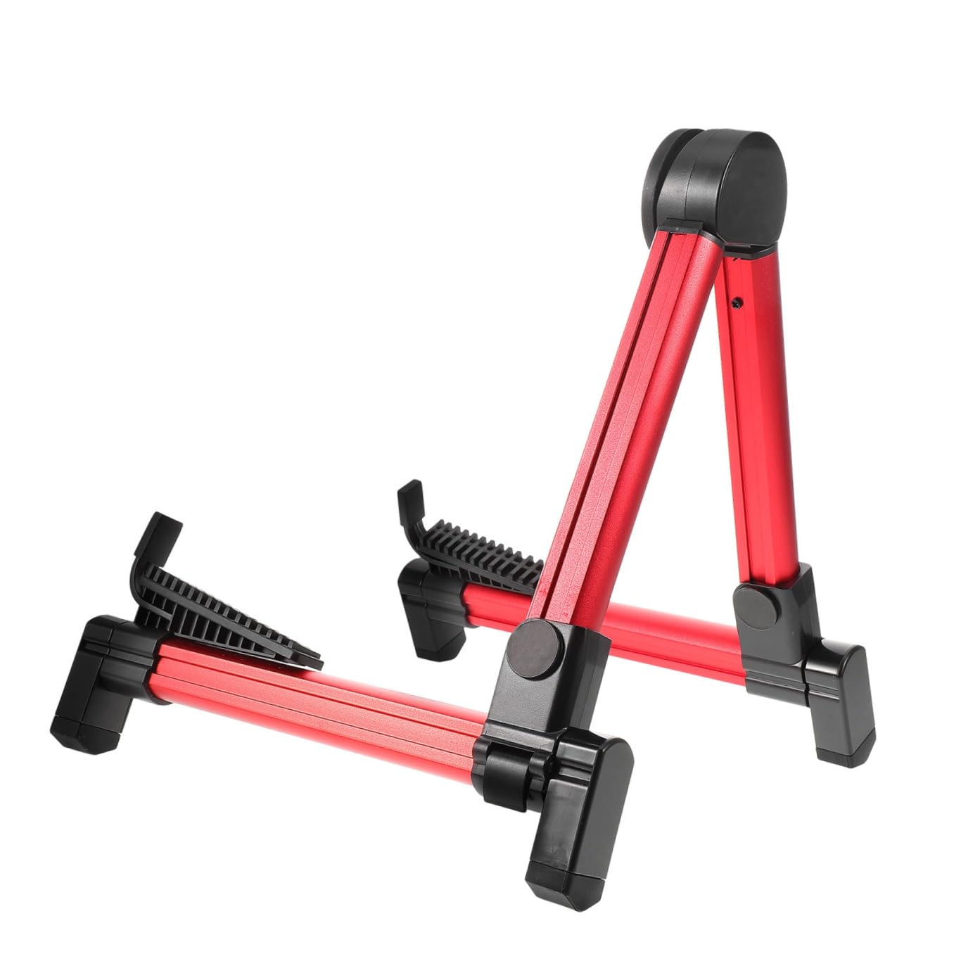 Supporto per Chitarra e Zhongruan da Terra Pieghevole, Lega di Alluminio e Silicone, Stabile per Uso Domestico, Colore Rosso