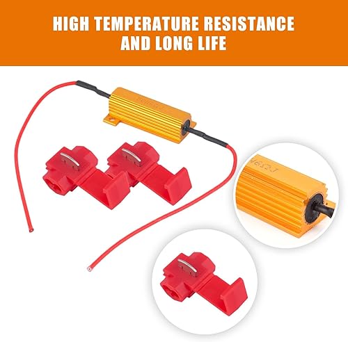 Miniatura 6 de Eliminador de fallas de señal de giro de freno montado en vehículos, decodificador de resistencia de relé de luz LED de 50 W 6 , accesorios de