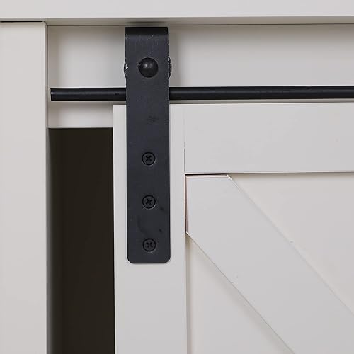 Miniatura 3 de Sophia & William Armario de piso de baño, gabinete de buffet de cocina con puerta corrediza de granero, gabinete de almacenamiento de granja