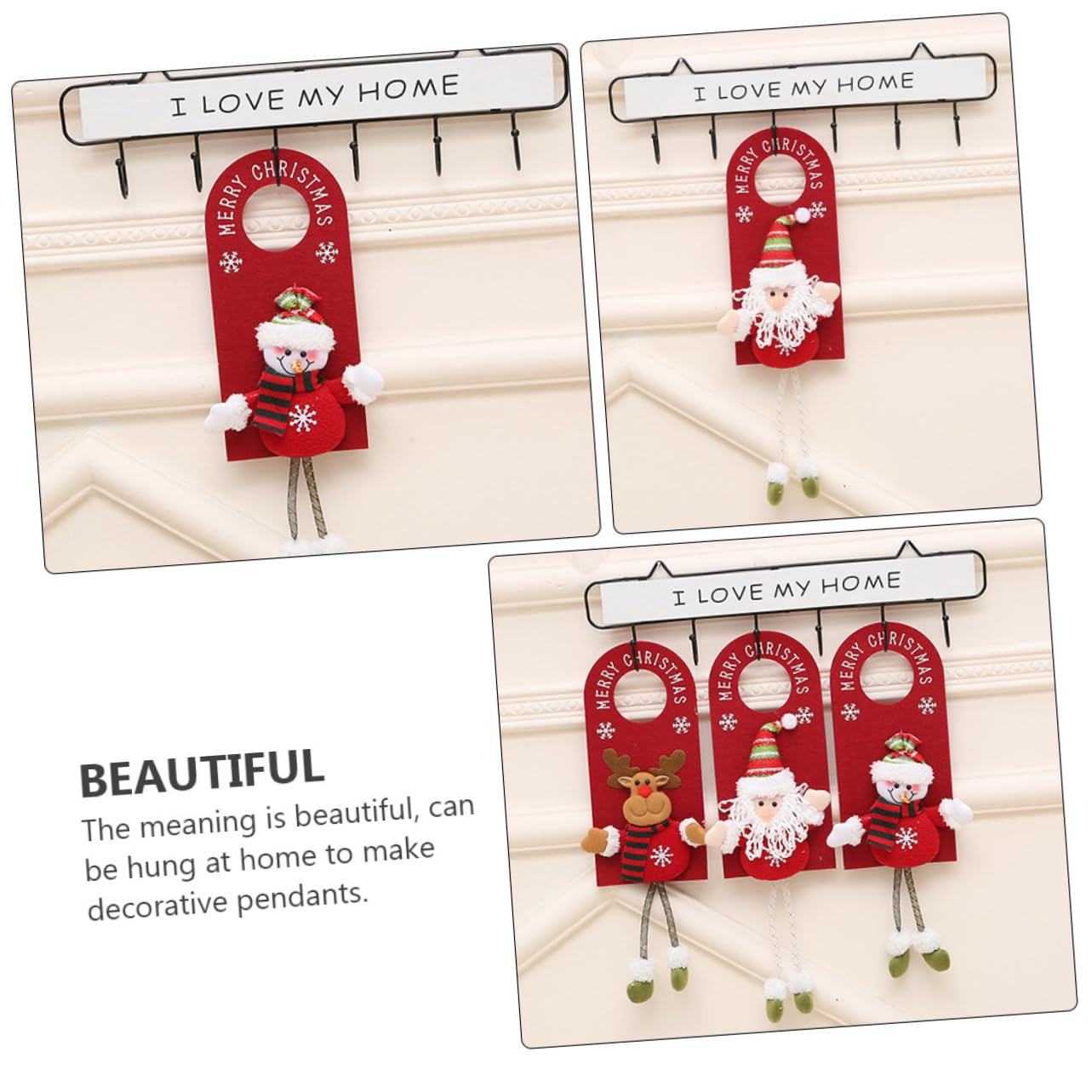 ABOOFAN 9 STK Weihnachtstür hängt Weihnachtskamin zum Aufhängen Haustürschilder Christmas Tree Ornaments wrihnachtsbaumschmuck Weihnachtsdekorationen Cartoon-Türverzierungen Weihnachten