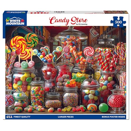 Rompecabezas Candy Store de 500 piezas de White Mountain Puzzles | Piezas grandes, regalo para adultos y familia, 18" x 24" miniatura 2