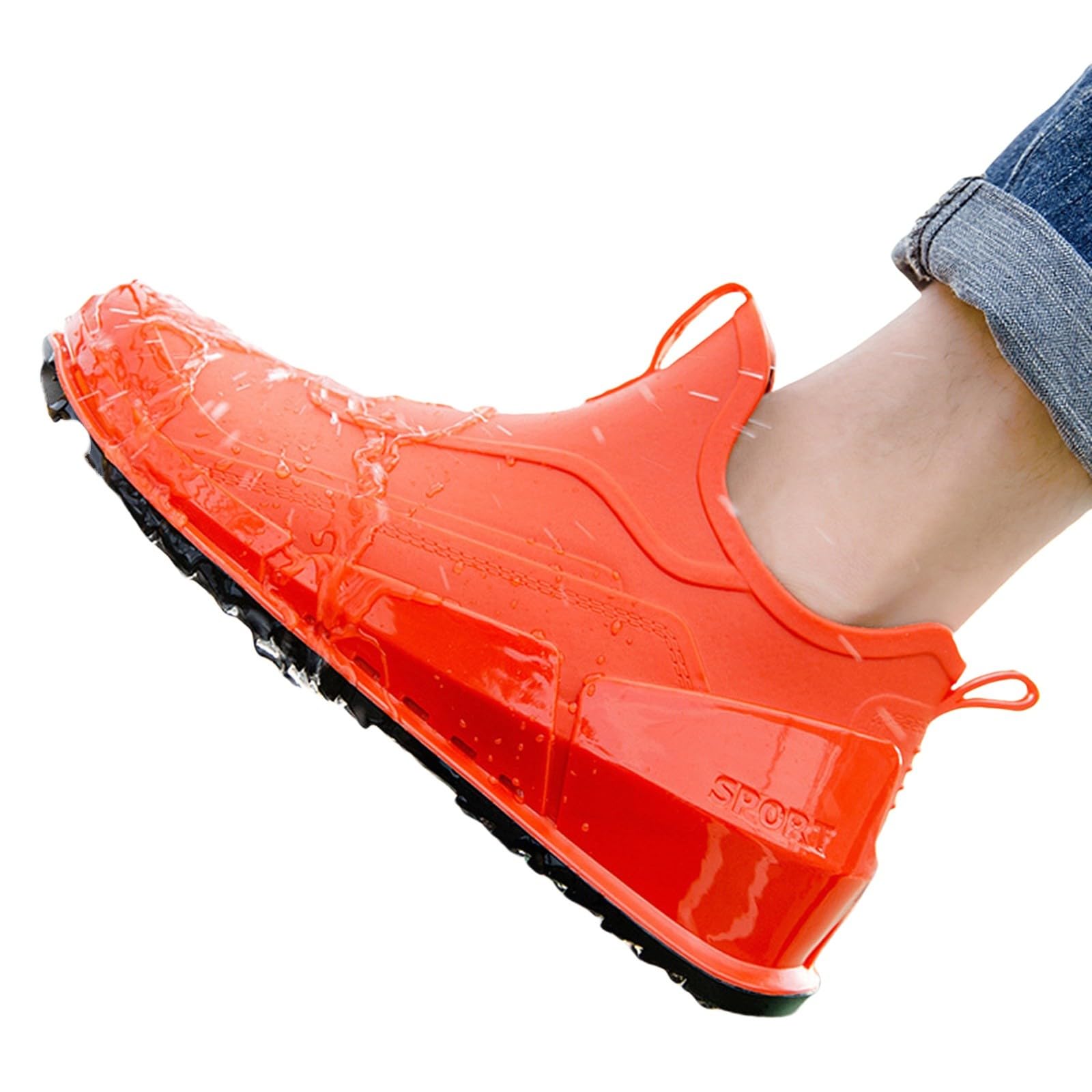 Botas de goma para hombre, botas de lluvia cortas, botas de lluvia, zapatos de jardín, impermeables, botines de goma, botas de lluvia antideslizantes, botas de lluvia para tobillo, botas de lluvia
