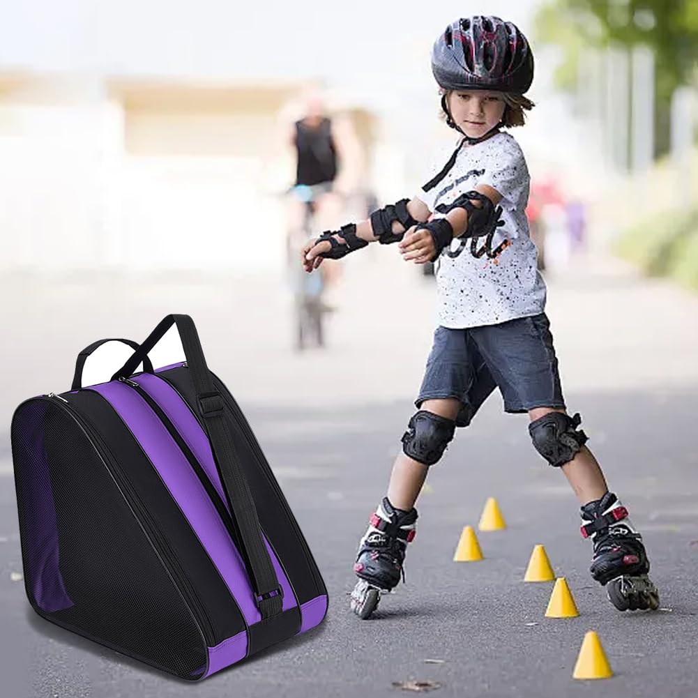 Borsa per pattini a rotelle, scarpe da ghiaccio, tessuto Oxford, scarponi sci e neve, multiscomparto, per pattinaggio sul, per uomo donna