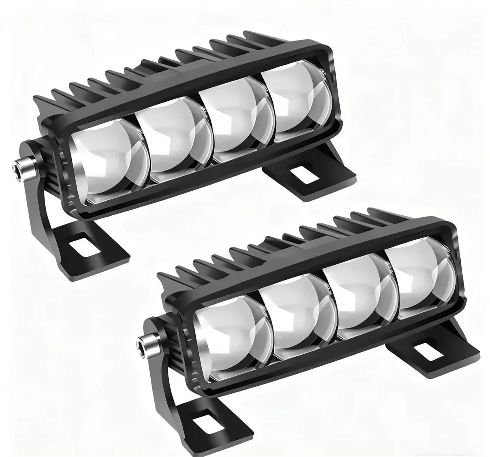 Dirt Bike Reflektor Reflektory motocyklowe 60W 2-kolorowa listwa świetlna motocykla 12-80V Reflektor LED Reflektor motocyklowy do pojazdu terenowego Ciężarówka ATV(2 pcs)