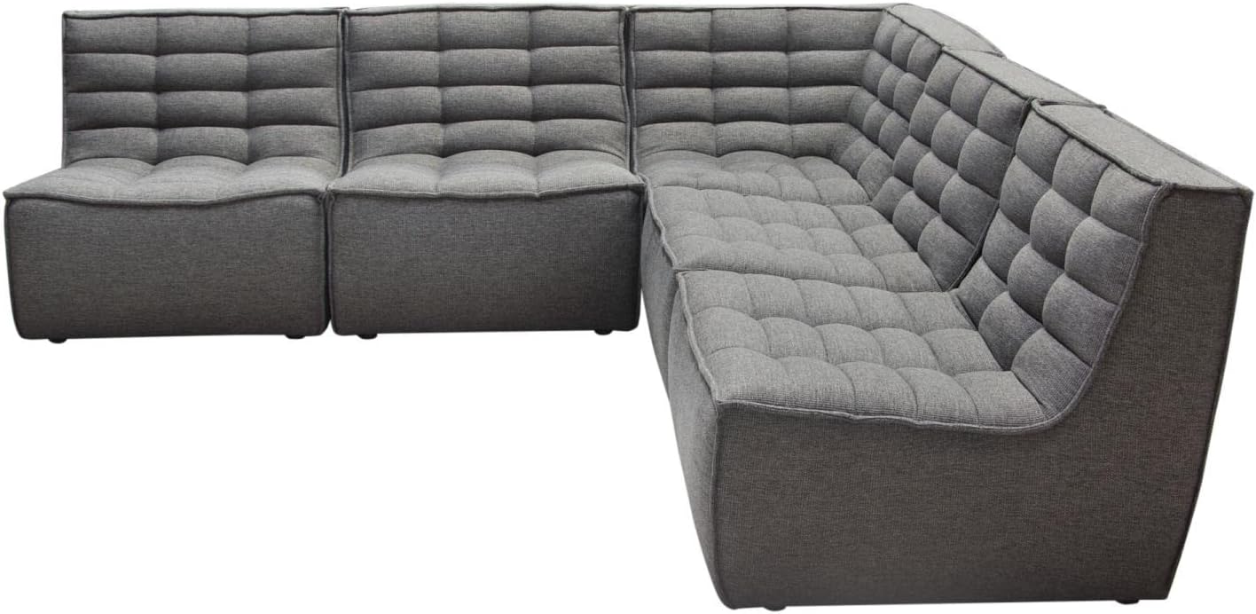 Diamond Sofa 5 Pc Corner Sectional in Gray