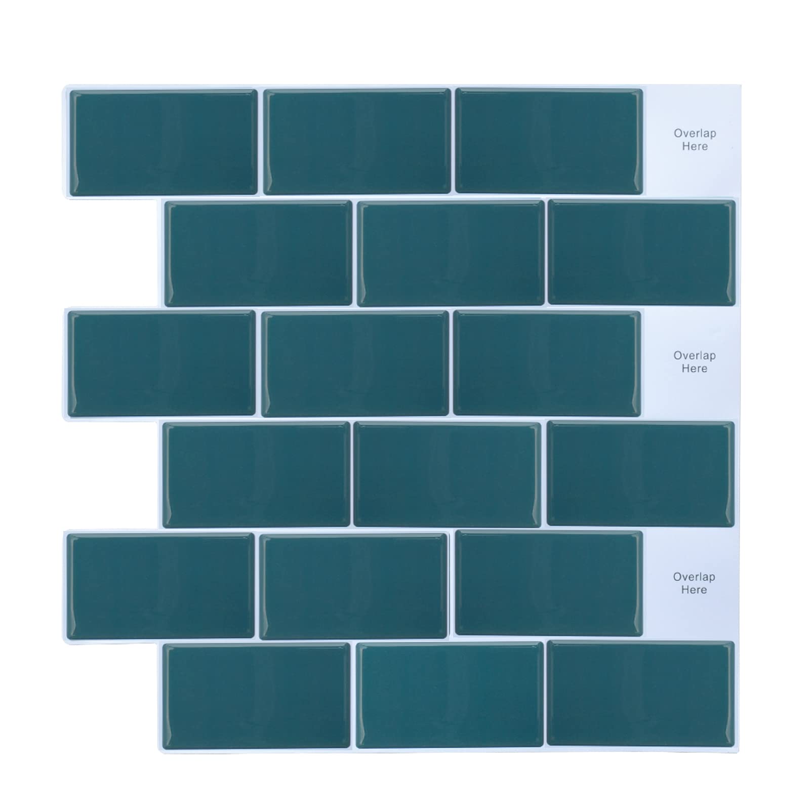 Buy Miscasa 10Sheet Peel and Stick Backsplash Tile, Subway Lake Blue Vinyl Sticker Wallpaper