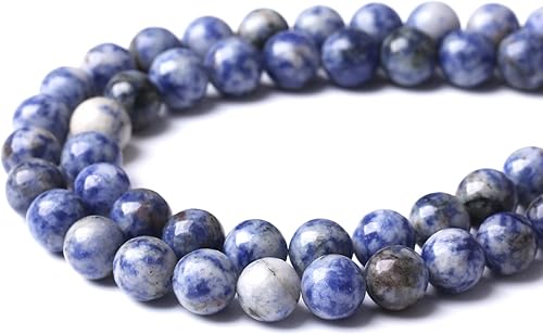 Miniatura 3 de 45 cuentas redondas sueltas de sodalita natural de 0.315in para hacer joyas, pulseras de energía curativa, de 15 pulgadas