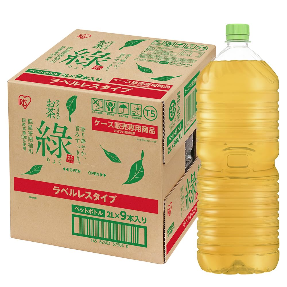 Amazon.co.jp: アイリスオーヤマ(IRIS OHYAMA) 緑茶 2L ×9本 綠 ペット