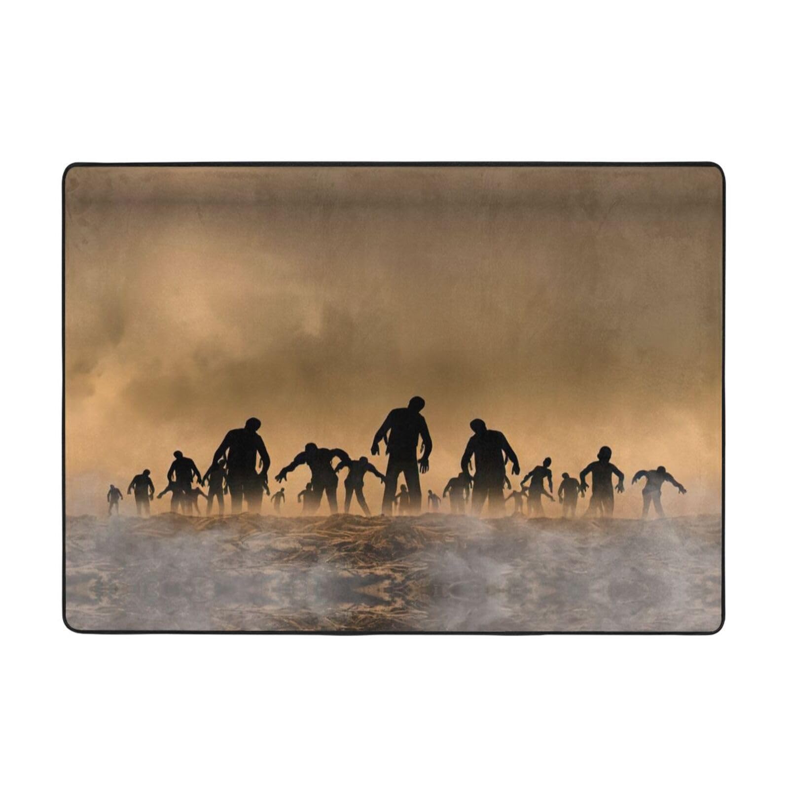 Grand tapis zombie flanelle 203x148cm tapis de sol intérieur de maison