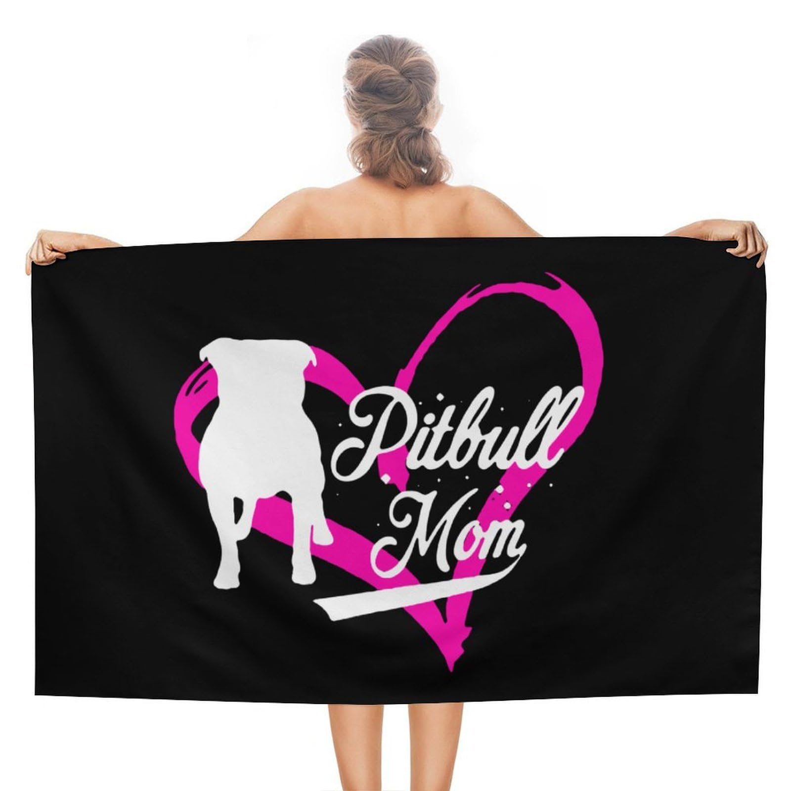 CGSBNGHA Proud Pitbulls-Mom Beach Towels Soft Bathroom Bath Pool Swim Towels for Women Men