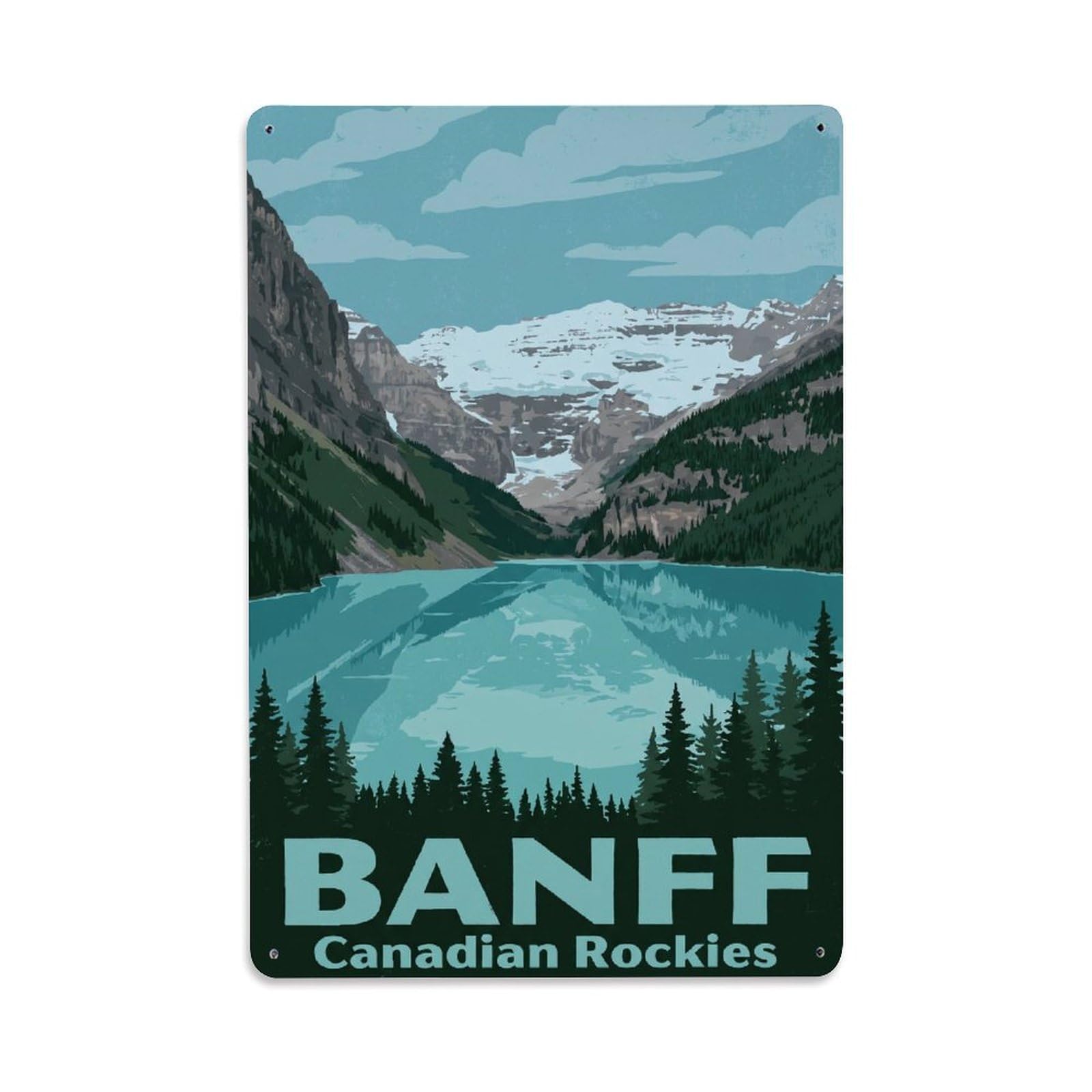 Gead 8X12inch Style Travel Retro Canada Banff Metal Tin Sign