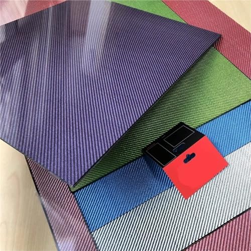 400x500mm 3K Colorful Carbon Fiber Sheet Thickness 1.0mm 1.5mm 2.0mm 2.5mm 3mm 4mm Multicolor Carbon Fiber Composite Board Panel 3k Carbon Fiber(400x500x4.0 Blue)