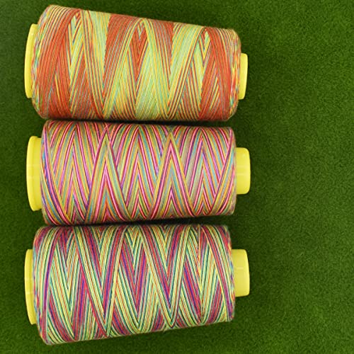 Hilo de máquina de coser poliéster multicolor 3 conos 3000 yd miniatura 6