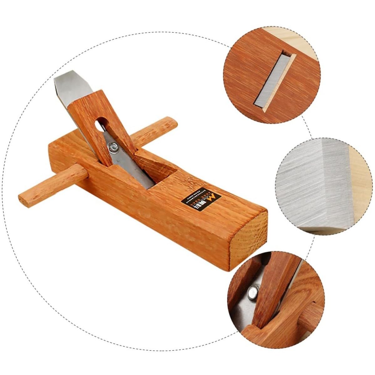 Cepilladora Manual de Madera de Carpintero 1 Pieza, Acero y Madera