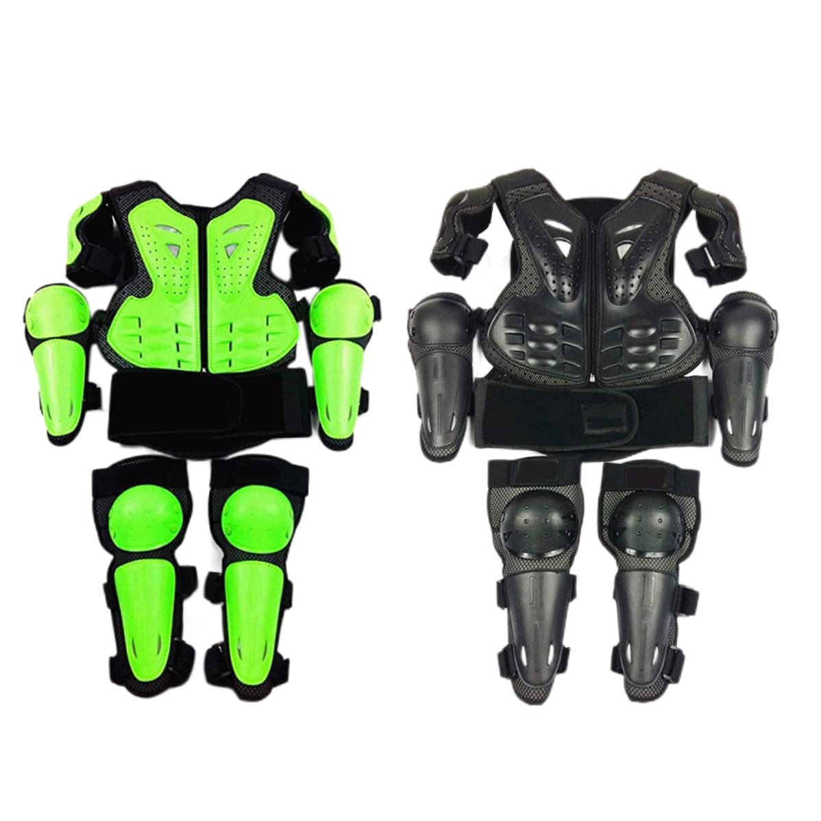 Gilet de Protection Enfants 5-13 Ans avec Genouillères et Coudières, Accessoires Skateboard Vert