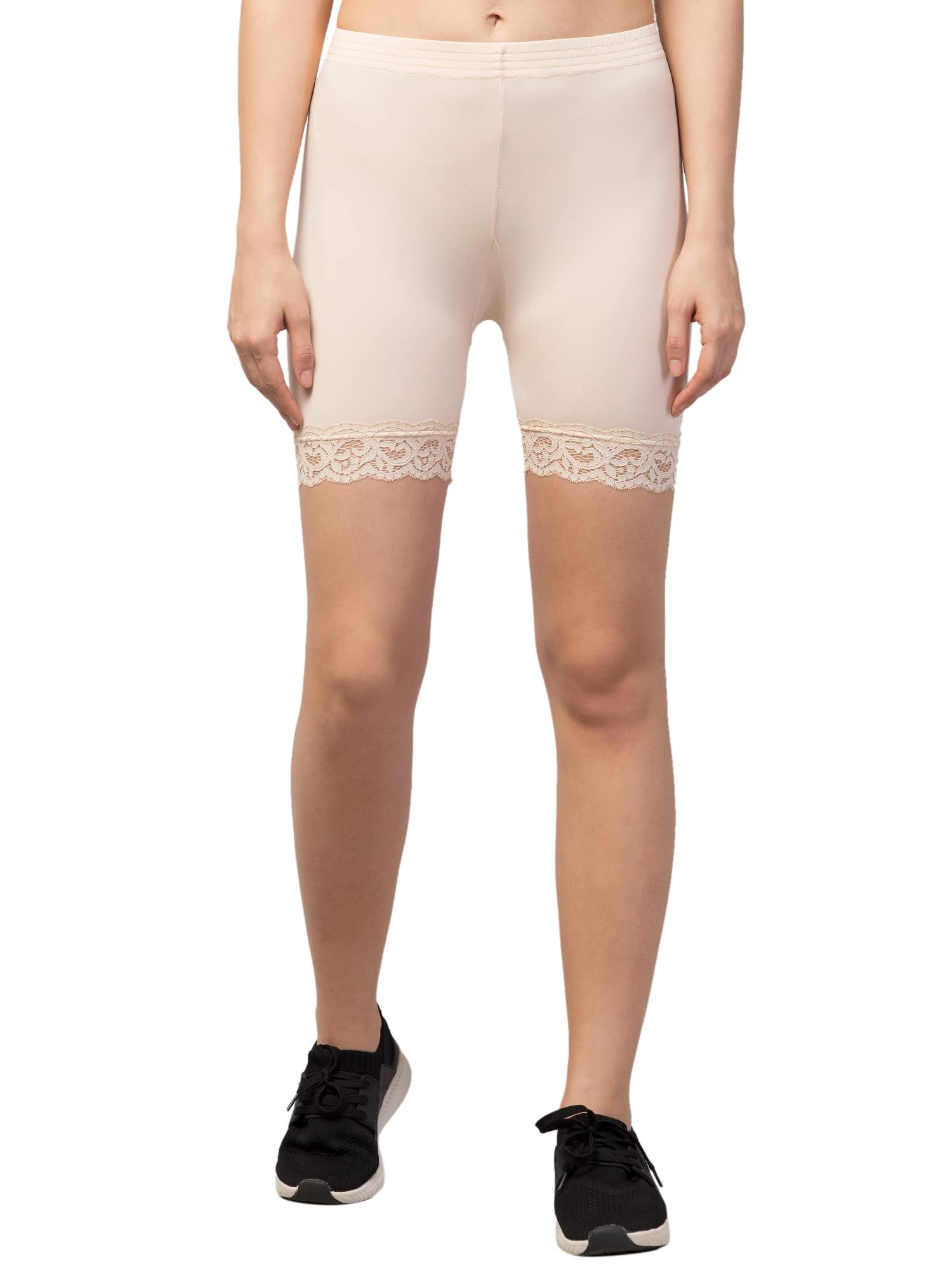 ckarfe Women's/Girl's Lycra Shorts with Lace Trim-picture-24