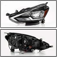 Vista 2 de ACANII - Para [modelo halógeno solamente] 2016-2019 Nissan Sentra faros delanteros con juego de repuesto de bombilla conductor y pasajero