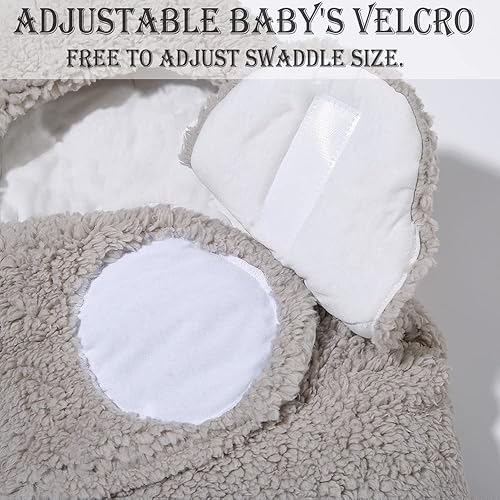 Miniatura 2 de Mantas de felpa para recién nacidos, manta de envoltura con capucha 100 % algodón, ultra suave, felpa para bebé, manta para dormir para niños de 3 a