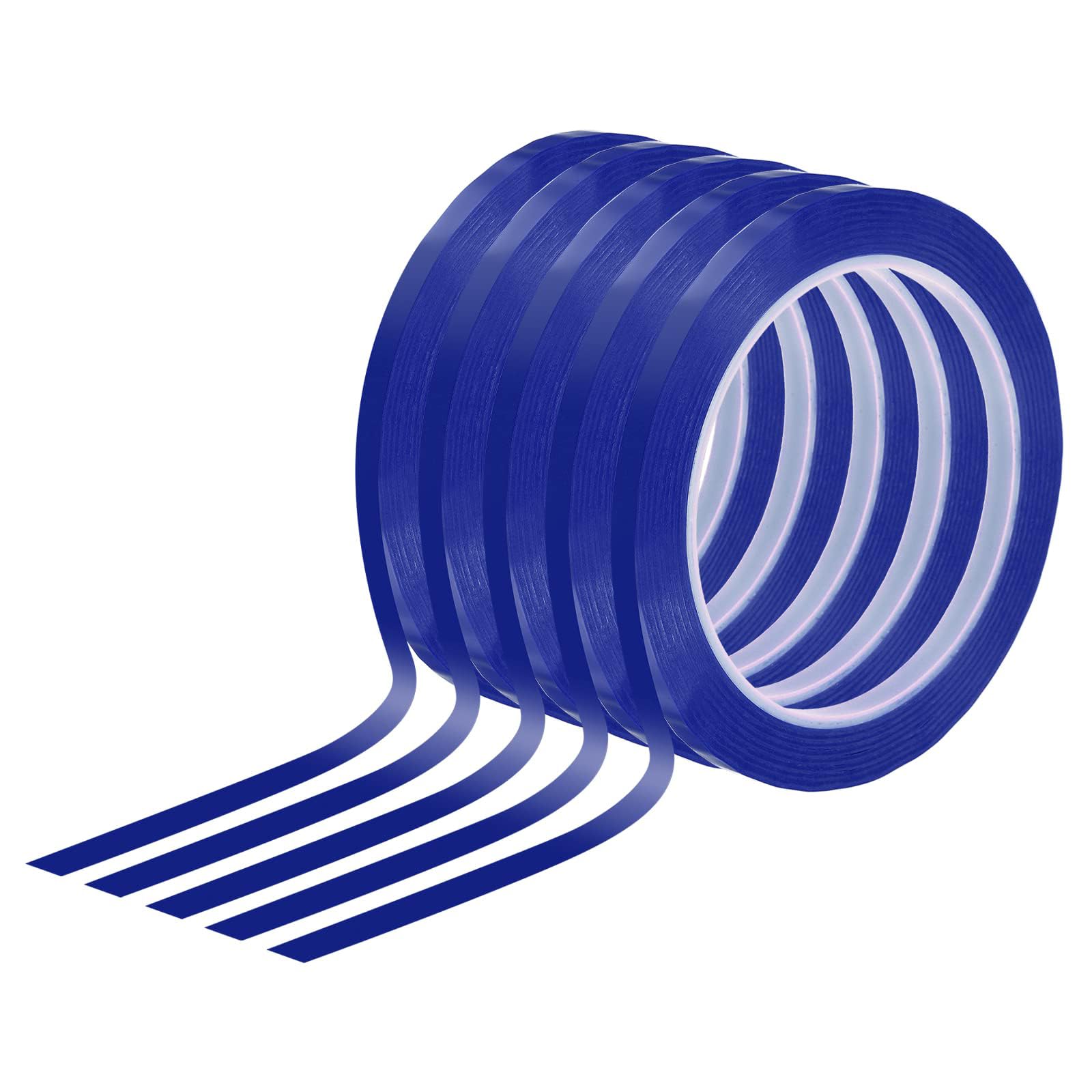 TOP-VIGOR Whiteboard Tape 6mm 1/4", 5 Thin Self Adhesive Marking Tape for White Board Grid Lines Charts DIY Crafts and Classroom Accessories, Blue