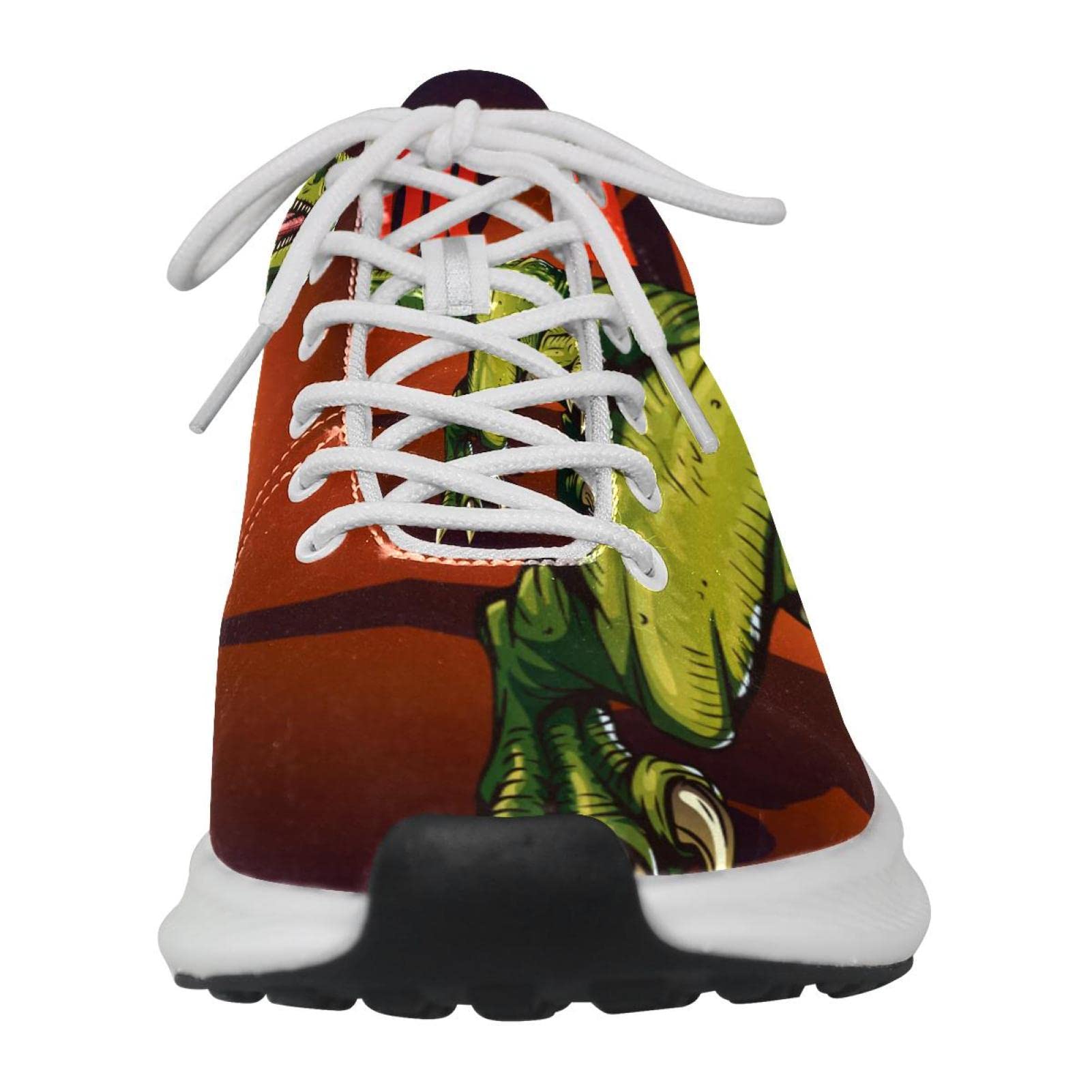 Scarpe da ginnastica uomo personalizzate Scarpe da passeggio leggere Running Athletic Casual Sneakers Raptor Dinosaur, multicolore, 40 2/3 EU