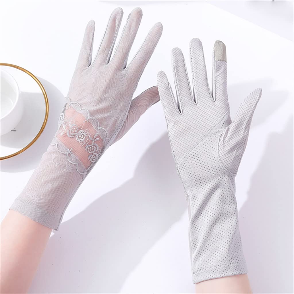Guantes elásticos de pantalla táctil de dedos para mujer pack de 3 guantes finos de verano