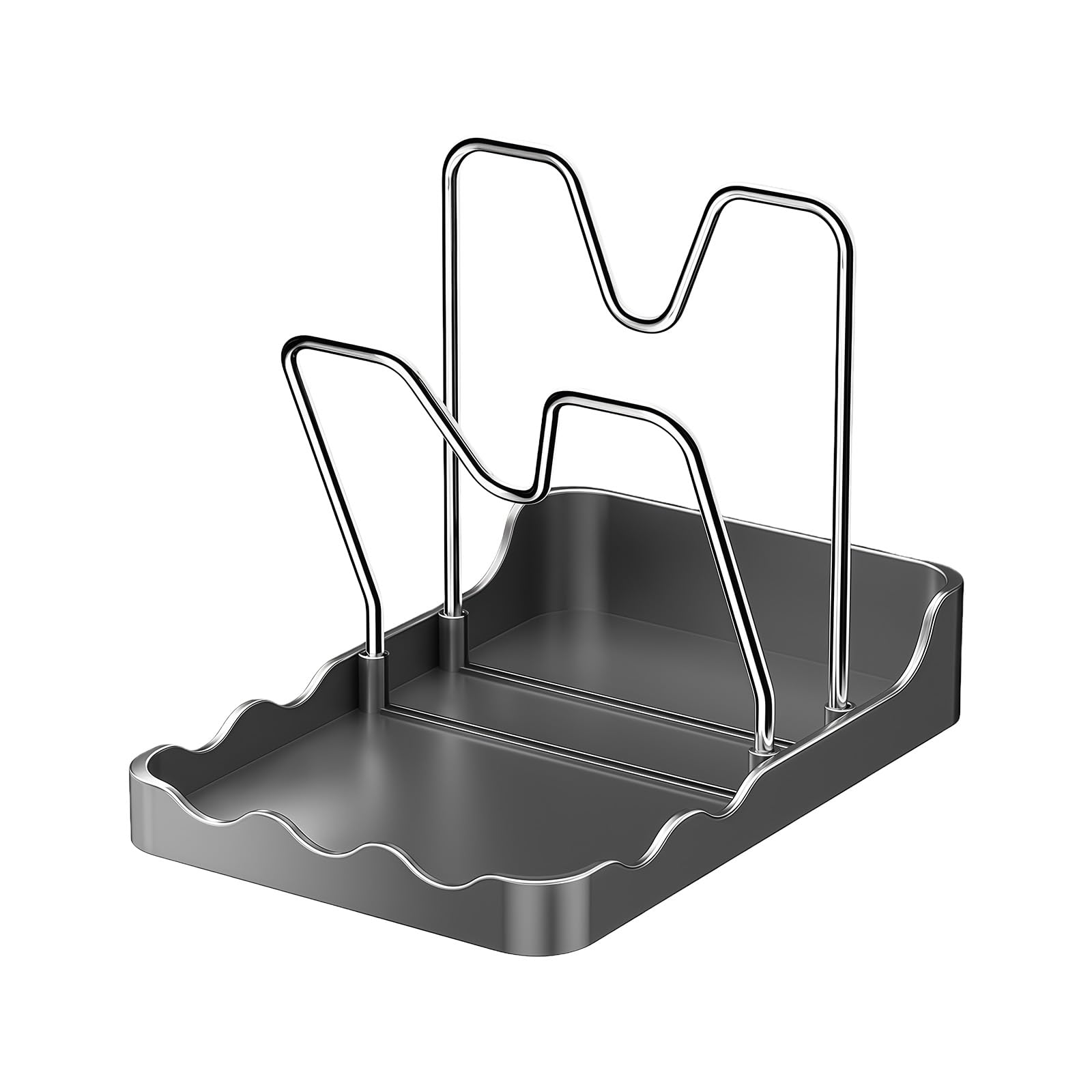 Kangnice Multifunctional Vertical Pots Lid Holder Stand for Kitchens Utensils Organization Space Saving Design Easy to Cleaning Sturdy Structure Kitchens Tool Rack