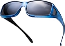 The Fresh High Definition Polarized Wrap Around Shield Sunglasses for Glasses - Leather Eyeglasses Case